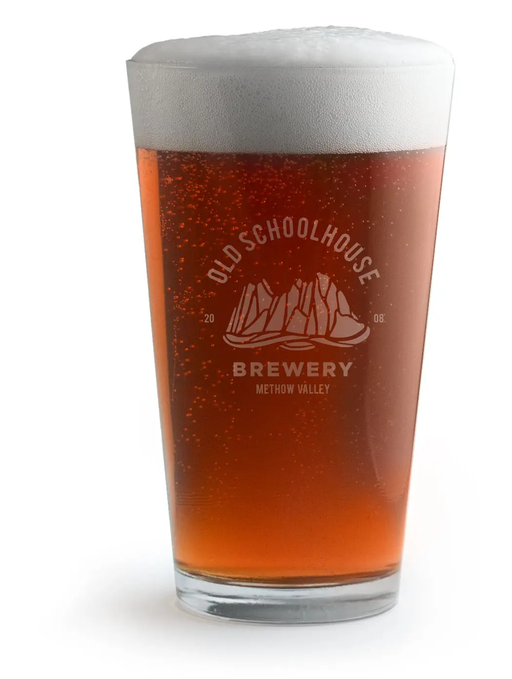 Amber beer in an OSB pint glass