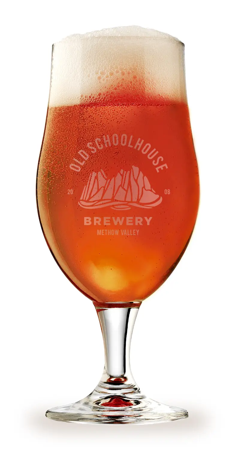 Amber beer in an OSB tulip glass